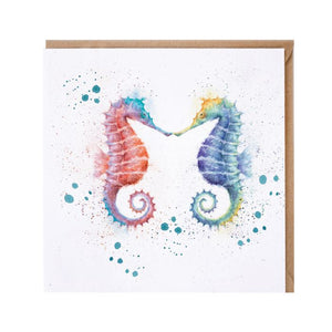 Seahorse Blank Card by Wrendale Designs