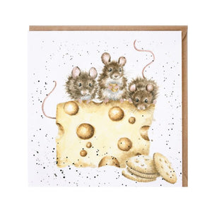 Mouse and Cheese Blank Card by Wrendale Designs