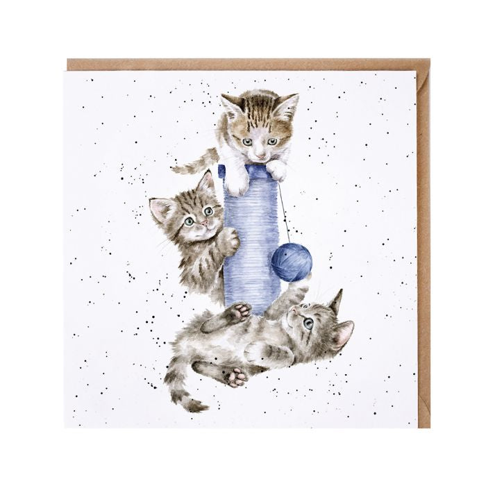 Kittens Playing Birthday Card by Wrendale