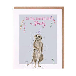 Meercat Party Animal Card by Wrendale