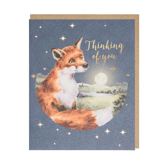 Wrendale Fox Thinking of You Card