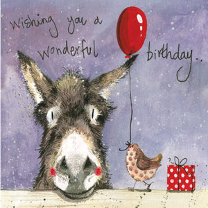 Hilda Donkey Birthday Card