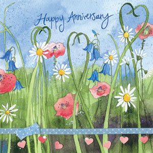 Meadow Flowers Anniversary Card