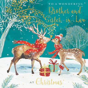 Brother and Sister-in-Law Deer Christmas Card