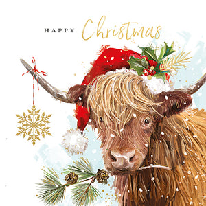 Highland Cow Christmas Card