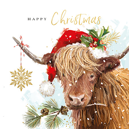 Highland Cow Christmas Card