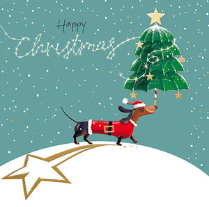 Dachshund Christmas Card