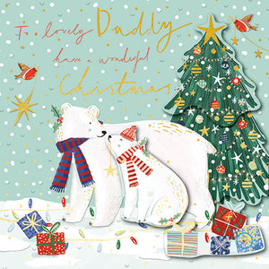 Polar Bear Daddy Christmas Card