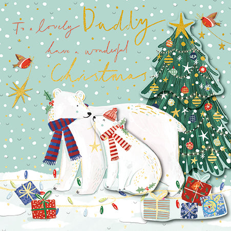 Polar Bear Daddy Christmas Card