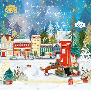 Town Scene Christmas Card
