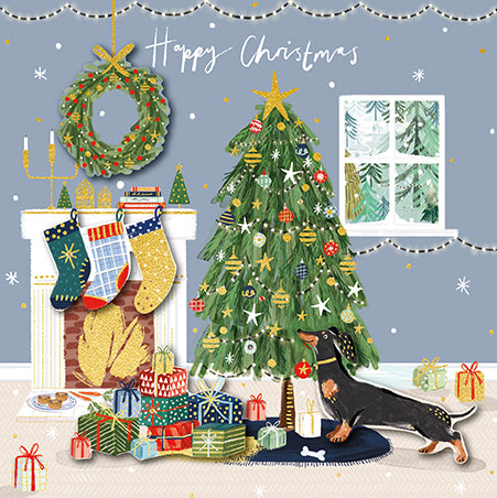 Dachshund Sausage Dog Christmas Card