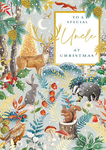 Uncle Forest Animals Christmas Card