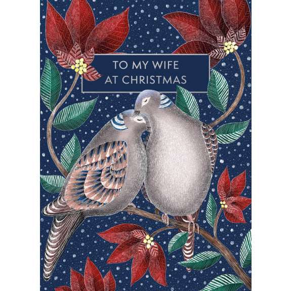 To My Wife Turtle Dove Christmas Card