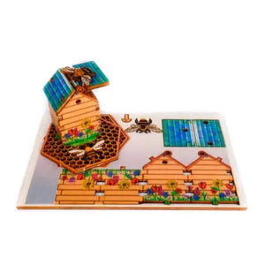 Bee Hive 3D Pop Up Wooden Postcard