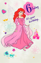 Load image into Gallery viewer, Disney Princess 6th Birthday Card
