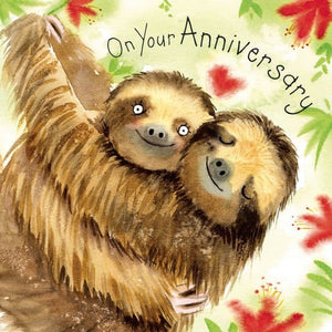 Sloth Anniversary Card