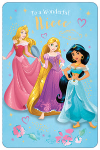 Disney Princesses Niece Birthday Card