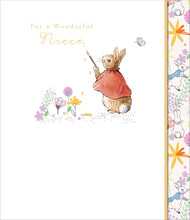 Load image into Gallery viewer, Peter Rabbit Niece Birthday Card
