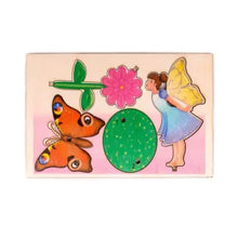 Load image into Gallery viewer, Fairy With Flower And Butterfly 3D Pop Up Wooden Postcard
