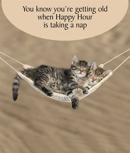 Kittens In A Hammock/ Happy Hour/ Napping Blank Card