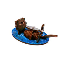 Load image into Gallery viewer, Otter With Pup 3D Pop Up Wooden Postcard
