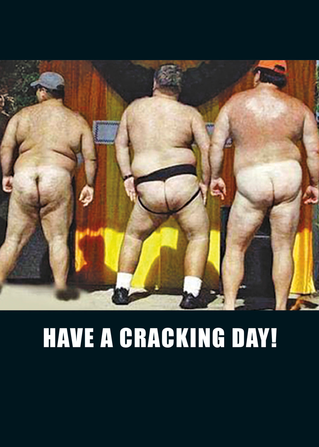 Cracking Day, Bare Bums Birthday Card