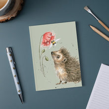 Load image into Gallery viewer, Hedgehog And Poppy Paperback A6 Notebook
