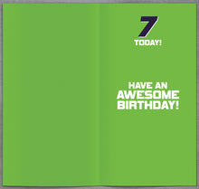 Load image into Gallery viewer, Gaming Zone 7th Birthday Card With Detachable Door Hanger
