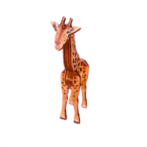 Giraffe 3D Pop Up Wooden Postcard