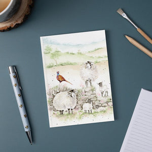 Sheep And Pheasant Paperback A6 Notebook