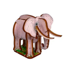 Load image into Gallery viewer, Elephant 3D Pop Up Wooden Postcard
