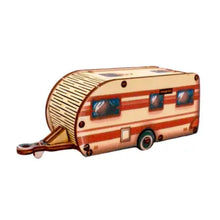 Load image into Gallery viewer, Caravan 3D Pop Up Wooden Postcard
