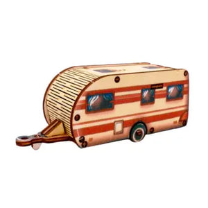 Caravan 3D Pop Up Wooden Postcard