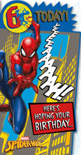 Load image into Gallery viewer, Spider-man 6th Birthday Card
