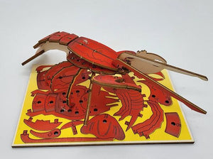 Lobster 3D Pop Up Wooden Postcard