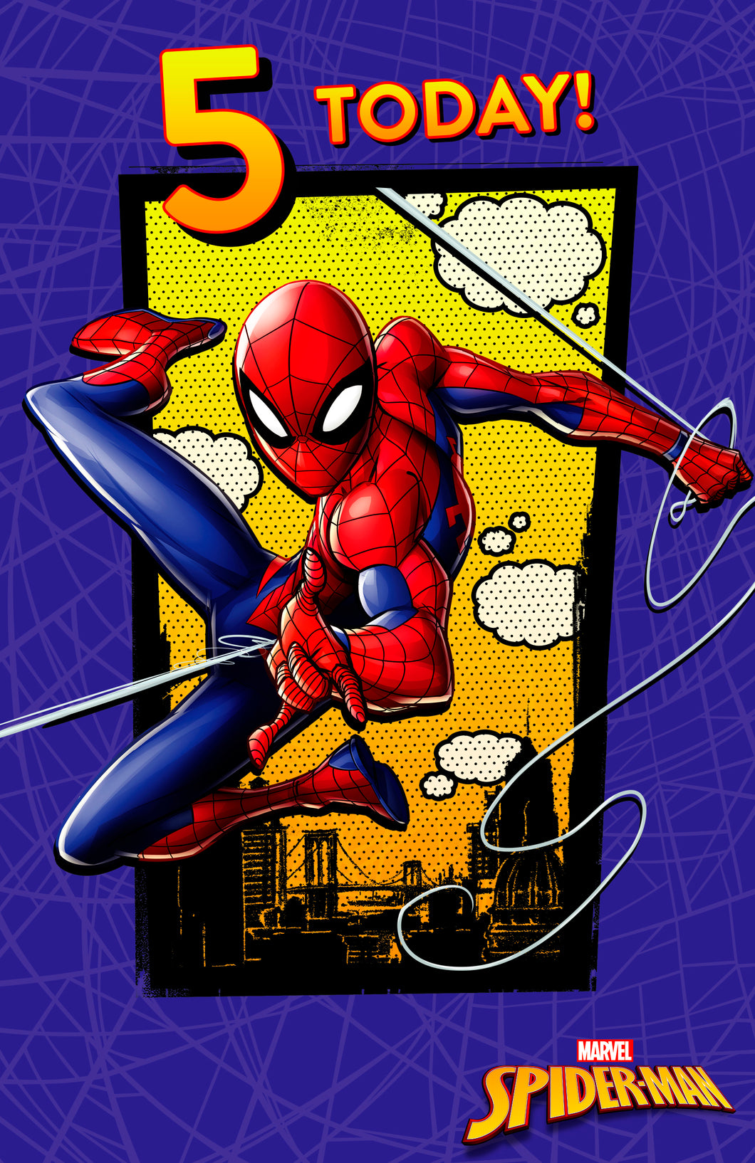 Spider-Man 5th Birthday Card