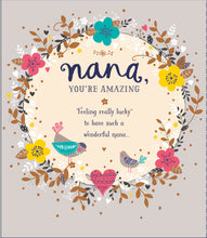 Load image into Gallery viewer, Flowers &amp; Birds Nana Birthday Card
