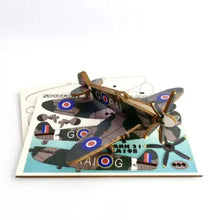 Load image into Gallery viewer, Spitfire 3D Pop Up Wooden Postcard
