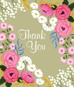 Floral Thank You Card