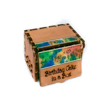 Load image into Gallery viewer, Birthday Cake Box 3D Pop Up Wooden Postcard
