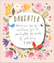 Load image into Gallery viewer, Flowers &amp; Butterflies Daughter Birthday Card
