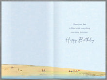 Load image into Gallery viewer, Sailing Boat Beach Scene Birthday Card
