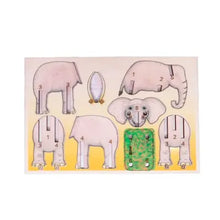 Load image into Gallery viewer, Elephant 3D Pop Up Wooden Postcard
