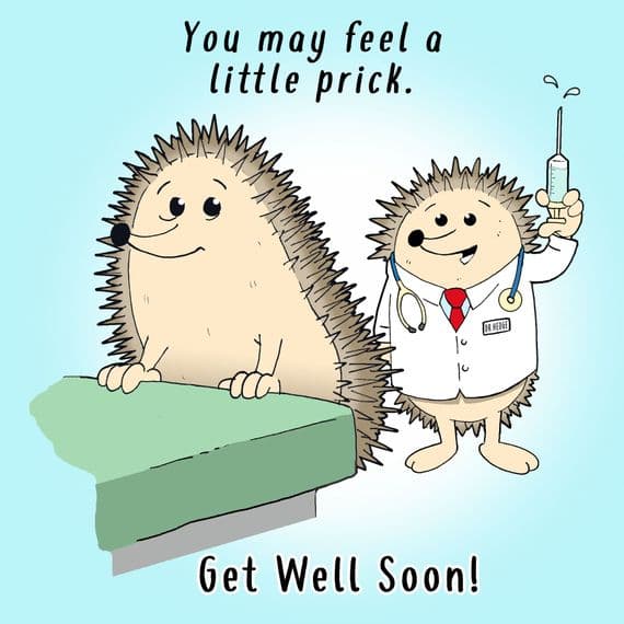 Hedgehog Get Well Card