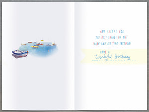 Brother-In-Law Harbour Scene Birthday Card