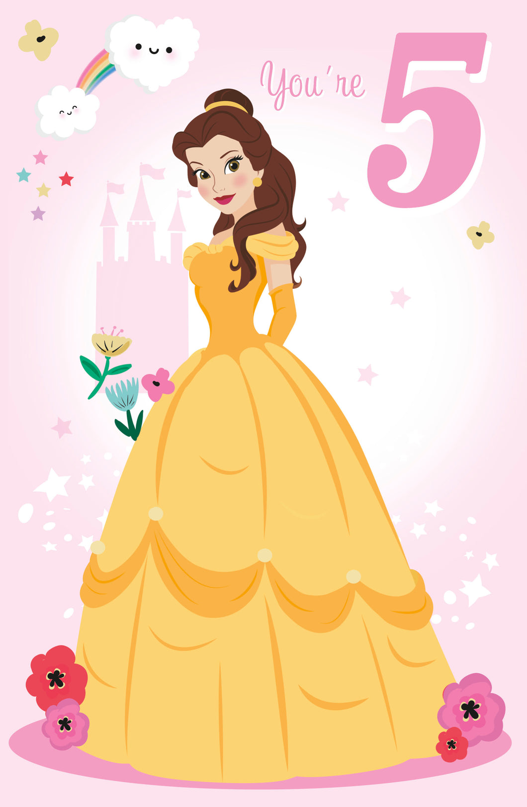 Disney Princess 5th Birthday Card