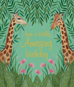 Giraffes Birthday Card