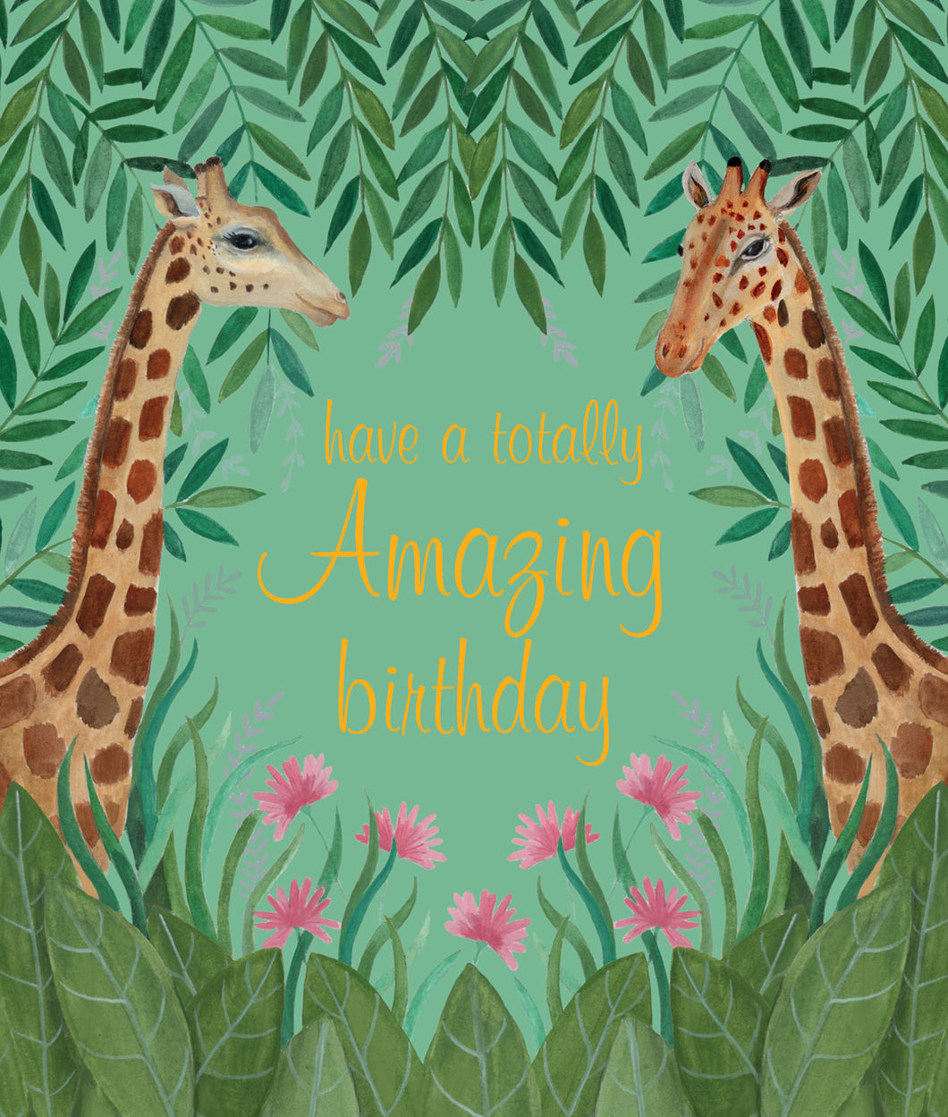 Giraffes Birthday Card