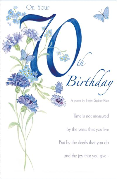 70th Birthday Card