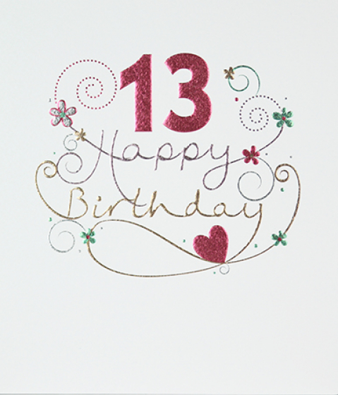 13th Birthday Card